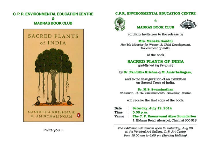 Sacred Plants of India Book Release Invitation mail-1