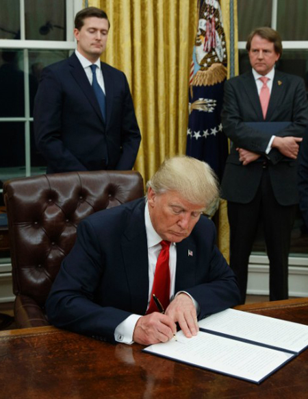 President Trump in the oval office / CNN